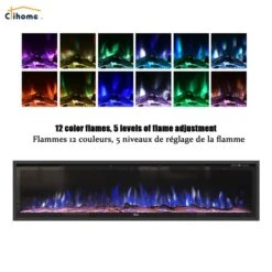 Clihome 72-in Black Fan-Forced Electric Fireplace With Remote Control -Napoleon Shop 331063210 AlternateImage4 l