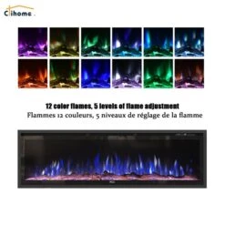 Clihome 60-in Black Fan-Forced Electric Fireplace With Remote Control -Napoleon Shop 331063213 AlternateImage3 l
