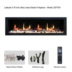 Litedeer Homes Latitude II 78-in W Black Fan-Forced Electric Fireplace 8 Litedeer Homes Latitude II 78-in W Black Fan-Forced Electric Fireplace -Napoleon Shop 331063529 AlternateImage4 l
