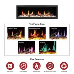 Litedeer Homes Latitude 66.5-in W Black Fan-Forced Electric Fireplace -Napoleon Shop 331063531 AlternateImage3 l
