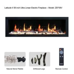 Litedeer Homes Gloria II 58-in W Silver White Fan-Forced Electric Fireplace 10 Litedeer Homes Gloria II 58-in W Silver White Fan-Forced Electric Fireplace -Napoleon Shop 331063535 AlternateImage3 l