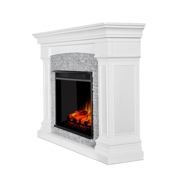 Real Flame Deland Grand 63-in Infrared Electric Fireplace In White 3 Real Flame Deland Grand 63-in Infrared Electric Fireplace In White