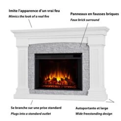 Real Flame Deland Grand 63-in Infrared Electric Fireplace In White 10 Real Flame Deland Grand 63-in Infrared Electric Fireplace In White -Napoleon Shop 331064560 AlternateImage2 l