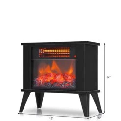 Costway 14-in Black Infrared Quartz Electric Fireplace -Napoleon Shop 331065395 AlternateImage1 l