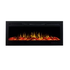 Flamehaus 100-in Black LED Electric Fireplace Insert