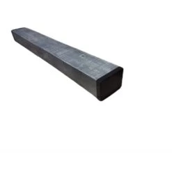 La Grange 5-in X 7-in X 60-in Pine Wood Rustic Fireplace Mantel In Concrete Grey With Metal End Caps