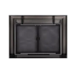 Pleasant Hearth Carlisle 36-in To 43-in X 25-1/2-in To 32-1/2-in Tempered Glass Fireplace Doors In Gunmetal -Napoleon Shop 331066921 AlternateImage4 l