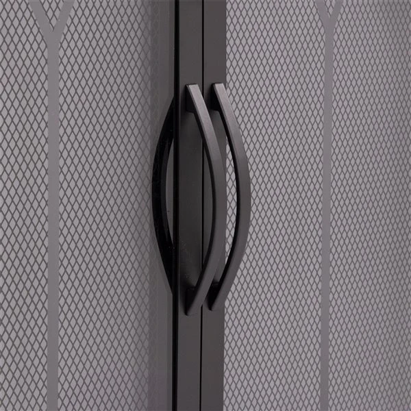 Pleasant Hearth Collin 30-in To 37-in X 25-1/2-in To 32-1/2-in Bifold Tempered Glass Fireplace Doors In Black 7 Pleasant Hearth Collin 30-in To 37-in X 25-1/2-in To 32-1/2-in Bifold Tempered Glass Fireplace Doors In Black - Image 5