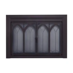 Pleasant Hearth Collin 30-in To 37-in X 25-1/2-in To 32-1/2-in Bifold Tempered Glass Fireplace Doors In Black 10 Pleasant Hearth Collin 30-in To 37-in X 25-1/2-in To 32-1/2-in Bifold Tempered Glass Fireplace Doors In Black -Napoleon Shop 331066923 MainImage 001 l