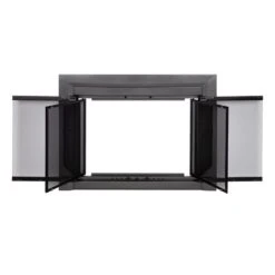 Pleasant Hearth Carlisle 30-in To 37-in X 25-1/2-in To 32-1/2-in Tempered Glass Fireplace Doors In Gunmetal -Napoleon Shop 331066924 AlternateImage2 l