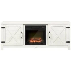HomCom 59.75-in White Infrared Quartz Electric Fireplace -Napoleon Shop 331067622 MainImage 001 l