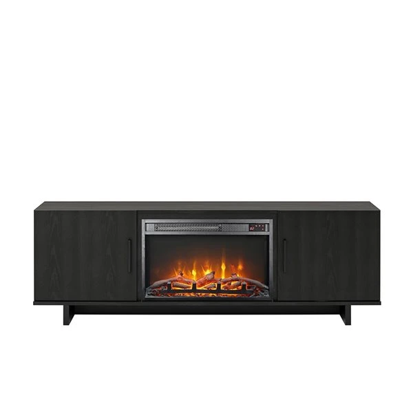 Ameriwood Home 60-in Black Oak Fan-forced Electric Fireplace For TV's Up To 60-in 3 Ameriwood Home 60-in Black Oak Fan-forced Electric Fireplace For TV's Up To 60-in