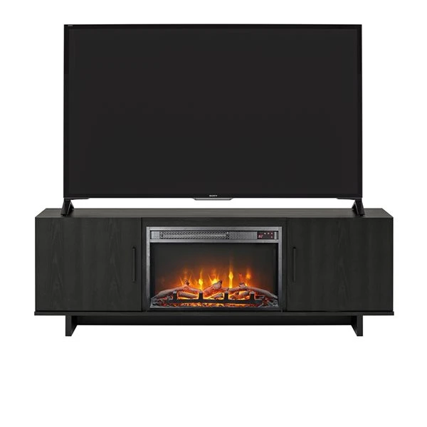 Ameriwood Home 60-in Black Oak Fan-forced Electric Fireplace For TV's Up To 60-in 5 Ameriwood Home 60-in Black Oak Fan-forced Electric Fireplace For TV's Up To 60-in - Image 3