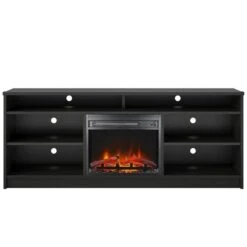 Ameriwood Home 58-in Black Oak Fan-forced Electric Fireplace For TV's Up To 65-in