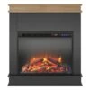 Ameriwood Home 29.69-in Black Fan-forced Electric Fireplace