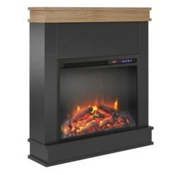 Ameriwood Home 29.69-in Black Fan-forced Electric Fireplace -Napoleon Shop 331068412 MainImage 001 l