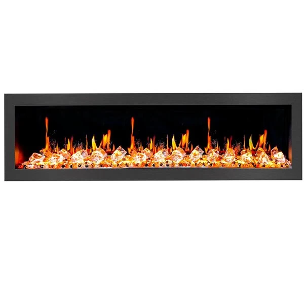 Litedeer Homes Latitude II 68-in Black Recess Wall Electric Fireplace 5 Litedeer Homes Latitude II 68-in Black Recess Wall Electric Fireplace - Image 3