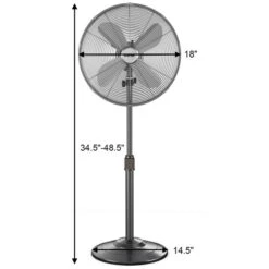 Costway Metal Oscillating Pedestal Fan 3 Wind Speed Height Adjust Black 18-in 10 Costway Metal Oscillating Pedestal Fan 3 Wind Speed Height Adjust Black 18-in -Napoleon Shop 332006662 AlternateImage1 l