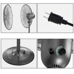 Costway Metal Oscillating Pedestal Fan 3 Wind Speed Height Adjust Black 18-in 11 Costway Metal Oscillating Pedestal Fan 3 Wind Speed Height Adjust Black 18-in -Napoleon Shop 332006662 AlternateImage2 l