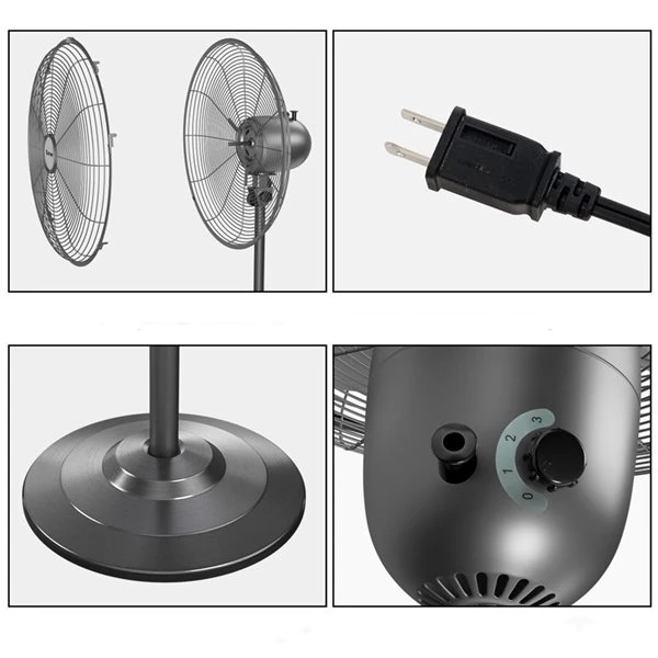Costway Metal Oscillating Pedestal Fan 3 Wind Speed Height Adjust Black 18-in 7 Costway Metal Oscillating Pedestal Fan 3 Wind Speed Height Adjust Black 18-in - Image 5
