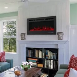 Sunnydaze Decor 36-in W Black Fan-forced Electric Fireplace -Napoleon Shop 332015549 AlternateImage2 l