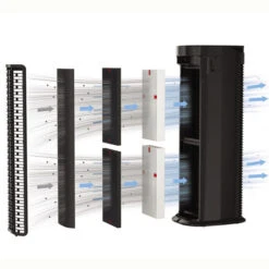 Honeywell HEPA Air Purifier Tower - 3-Speed - 200-sq. Ft. Coverage - Black