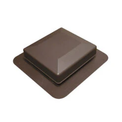 Canplas WeatherPro Square-Top Roof Vent - Brown - Polypropylene - 20 1/2-in L X 19 1/2-in W X 5-in H