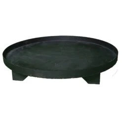 Patio Drummond Round Steel Base For BBQ Fire Pit - Black - 6 1/4-in H X 34-in Dia