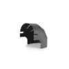 Aston Corner Elbow Radiant Shield - Steel - 24-Gauge - Black - 5-in Dia