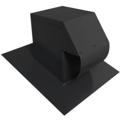 Ventilation Maximum Vmax-CT-6 Roof Exhaust - Galvanized Steel - Black - 7 3/4-in H X 7 1/4-in W