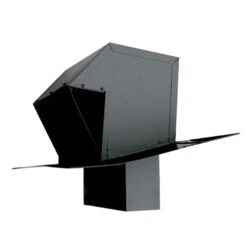 Ventilation Maximum Vmax-CT-10 Roof Exhaust - Galvanized Steel - Black - 7 3/4-in H X 11 1/4-in W