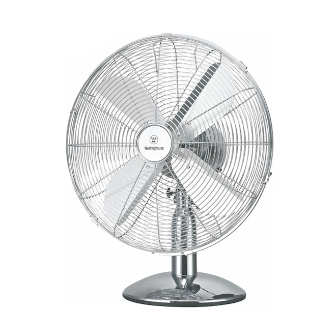 Westinghouse Vintage Table Fan - Metal 12-in Chrome 3 Westinghouse Vintage Table Fan - Metal 12-in Chrome