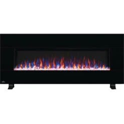 Napoleon Harsten 72-in Black Electric Wall Mount Fireplace With Bluetooth Speakers -Napoleon Shop 66265016c L