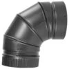 Selkirk Double Wall Stove Pipe 90° Elbow - Black - Stainless Steel - 6-in Dia