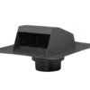 Canplas Duraflo Bathroom Exhaust Vent With Flapper - Black - Plastic - 12.93-in L X 10.94-in W