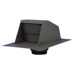 Canplas Duraflo Plastic Rangehood Exhaust Vent With Adapter Collar - Black - 24-in L X 16 1/4-in W X 8 1/4-in Dia