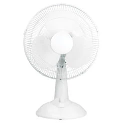 Oscillating Table-Top Fan - 3-Speed - 12" - White