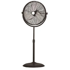 Metal Pedestal Fan - Indoor - 3 Speeds - 20" - Black