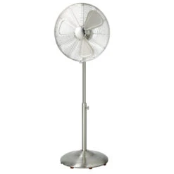 Oscillating Pedestal Fan - 3-Speed - Brushed Nickel